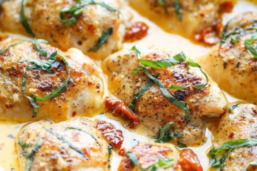 Tuscan Chicken in Creamy Sun Dried Tomato Sauce